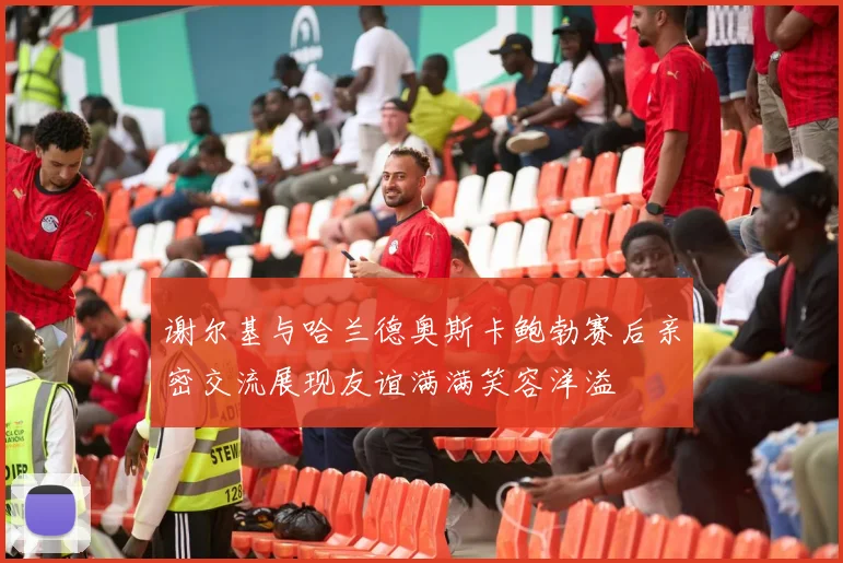 谢尔基与哈兰德奥斯卡鲍勃赛后亲密交流展现友谊满满笑容洋溢